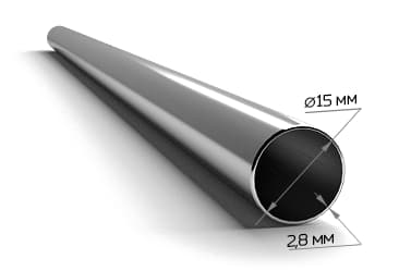 Труба ВГП круглая сталь 15х2,8мм (6м)