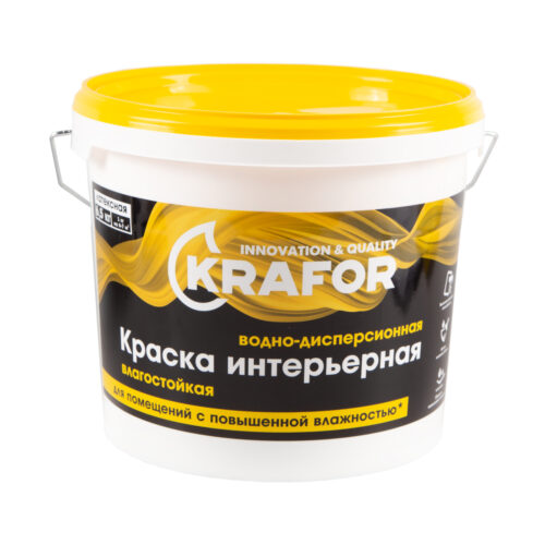 Краска интерьерная водно-дисперсионная КRAFOR 6,5кг (Белая)