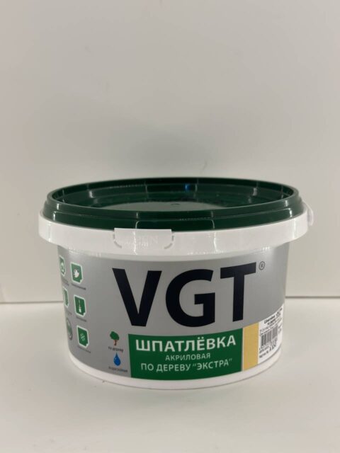 Шпатлевка VGT Экстра по дереву белая 1кг