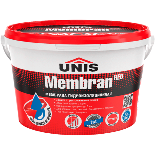 Гидроизоляция Юнис мембрана Red 3кг